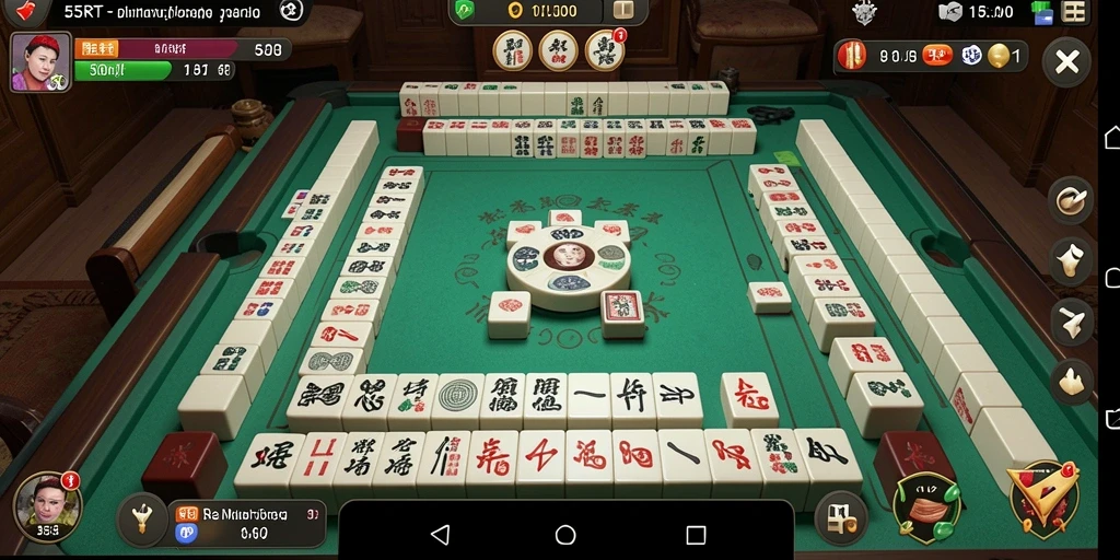 Screenshot 55RT menampilkan gameplay Mahjong yang menarik dan penuh strategi.