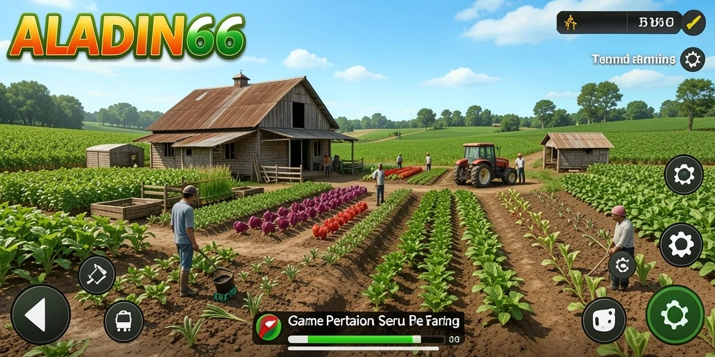 Tampilan gameplay mengasyikkan dalam dunia pertanian virtual