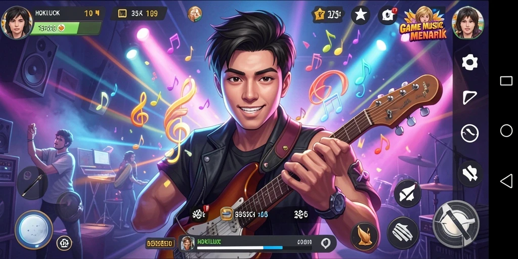Gameplay HOKILUCK yang penuh warna dan interaktif.