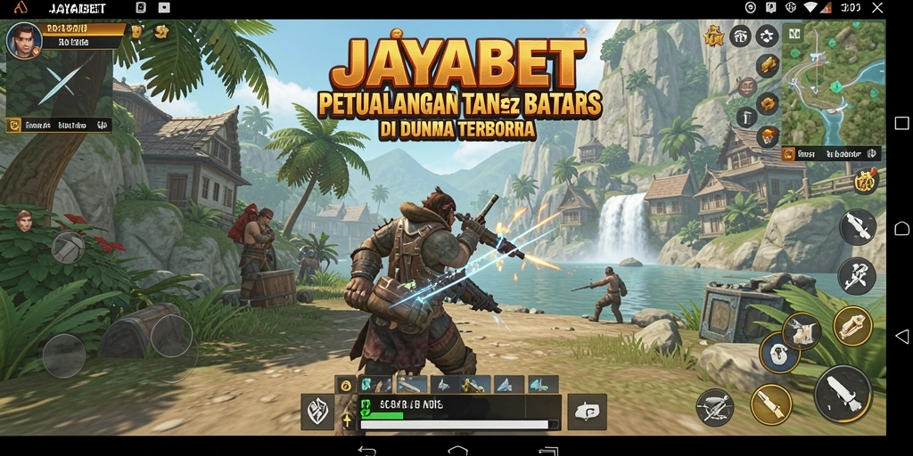 Screenshot gameplay JAYABET menampilkan petualangan di dunia terbuka yang luas.