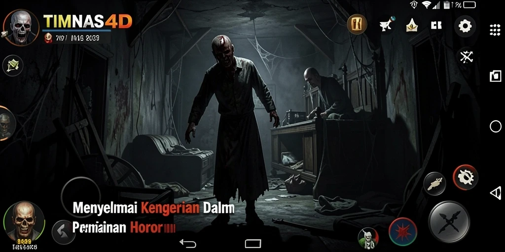 Tampilan gameplay yang menakutkan dalam TIMNAS4D.