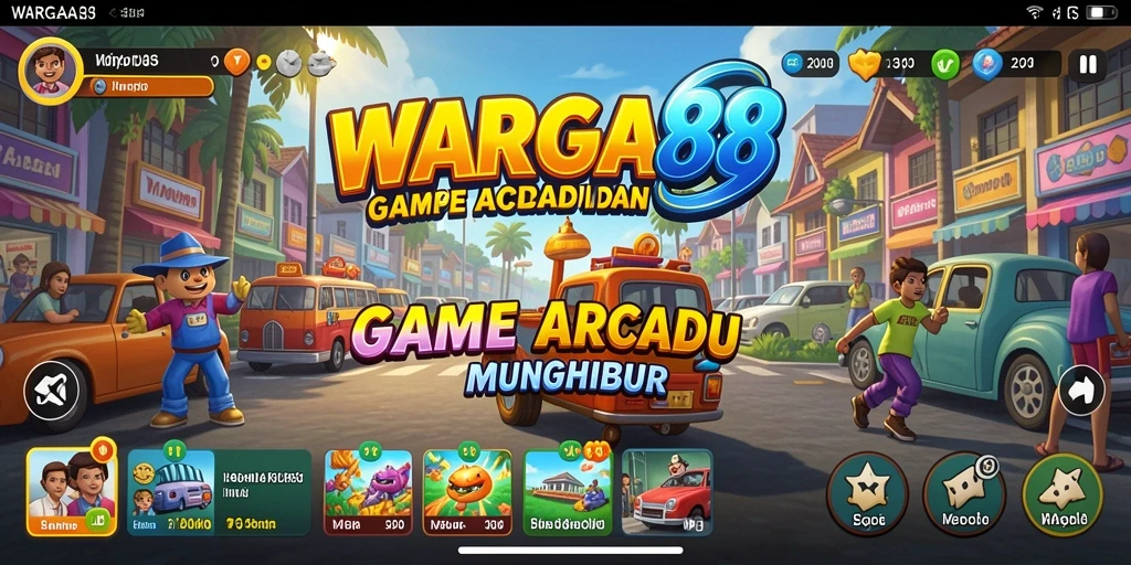 Tampilan gameplay menarik dalam WARGA88 dengan aksi arcade yang seru.