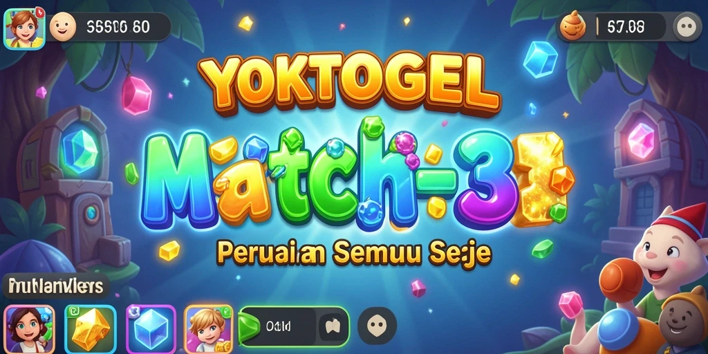 Tampilan gameplay YOKTOGEL yang mengasyikkan dengan elemen Match-3.