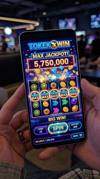 Tampilan utama aplikasi tokekwin yang user-friendly.